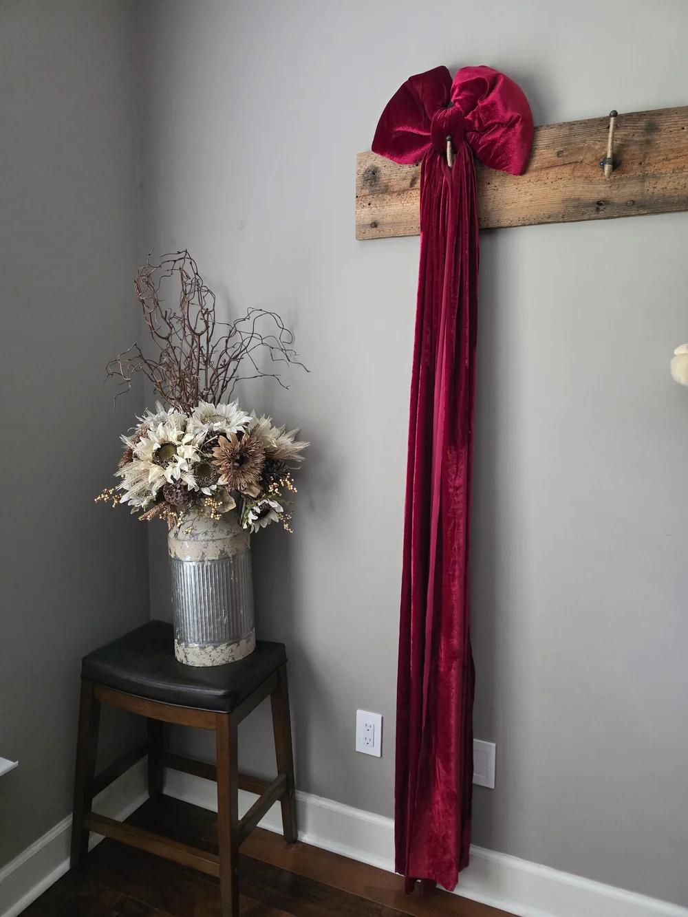 Elegant Red Velvet Holiday Bow
